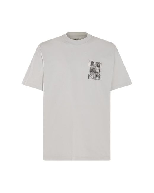 Carhartt Gray Dark White Cotton T-shirt for men