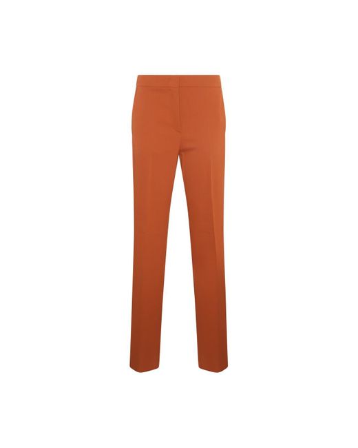 Max Mara Orange Virgin Wool Fianco Pants