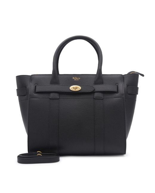 Mulberry Black Leather Tote Bag