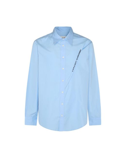 Y. Project Light Blue Cotton Shirt for men