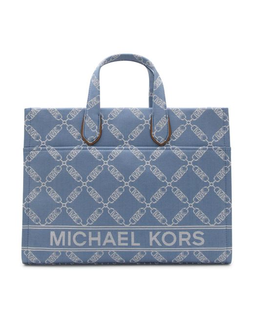 MICHAEL Michael Kors Blue Colour Canvas Blauwe Tote Bag