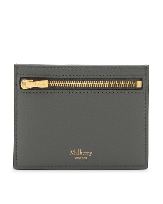 Mulberry Black Grey Leather Cardholder