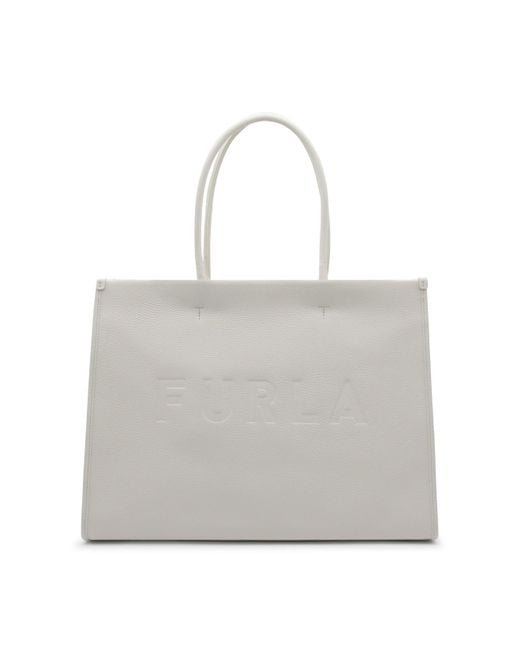 Furla Gray Leather Opportunity Tote Bag