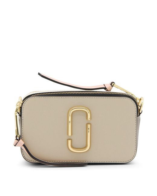 Marc Jacobs Natural Beige Leather The Snapshot Crossbody Bag