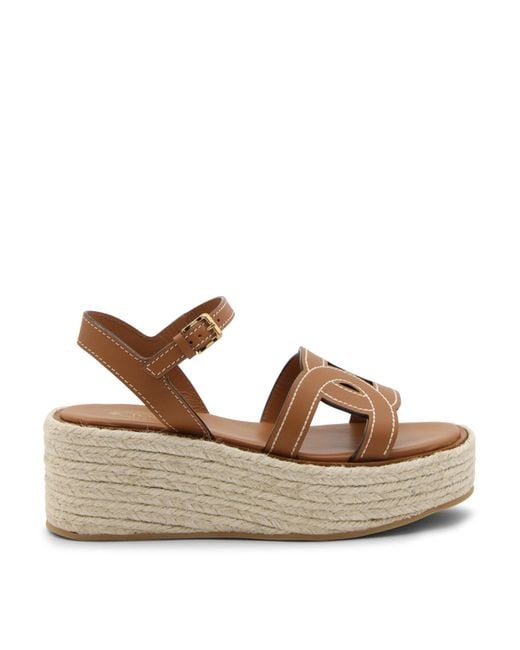 Tod's Brown Leather Kate Sandals