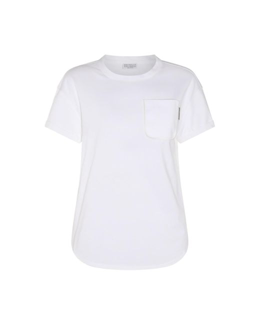 Brunello Cucinelli White Cotton T-shirt