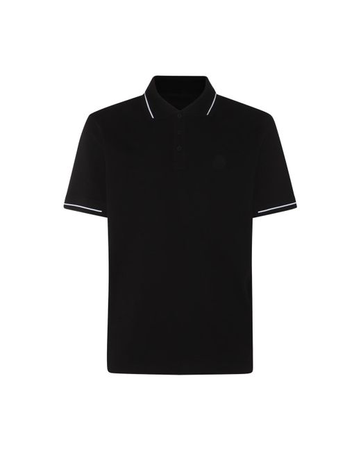 Moncler Cotton Polo Shirt in Black for Men | Lyst