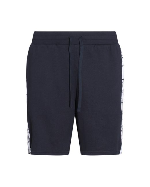 Emporio Armani Blue Cotton Stretch Shorts for men