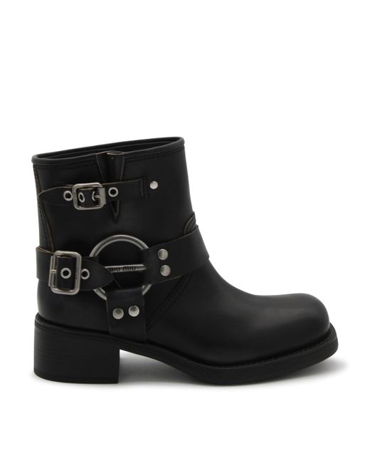 Miu Miu Black Leather Boots