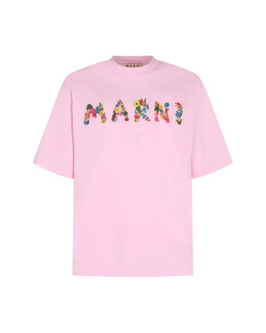 Marni Pink Cotton T-shirt for men