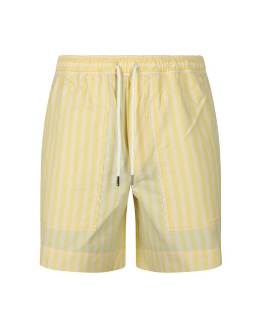 Maison Kitsuné Light Yellow Cotton Shorts for men