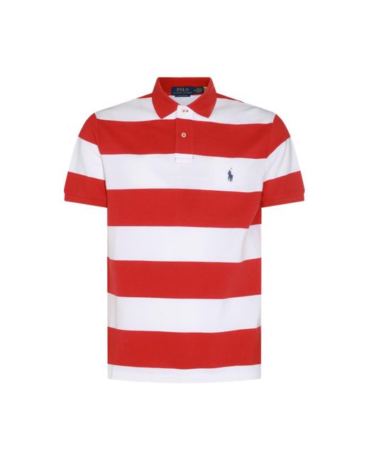 Polo Ralph Lauren Red And White Cotton Polo Shirt for men