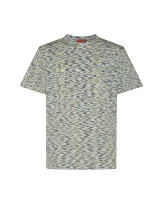 Missoni Gray Multicolor Cotton T-shirt for men