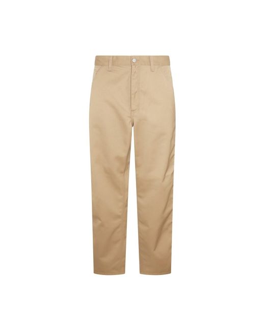 Carhartt Natural Beige Cotton Pants for men