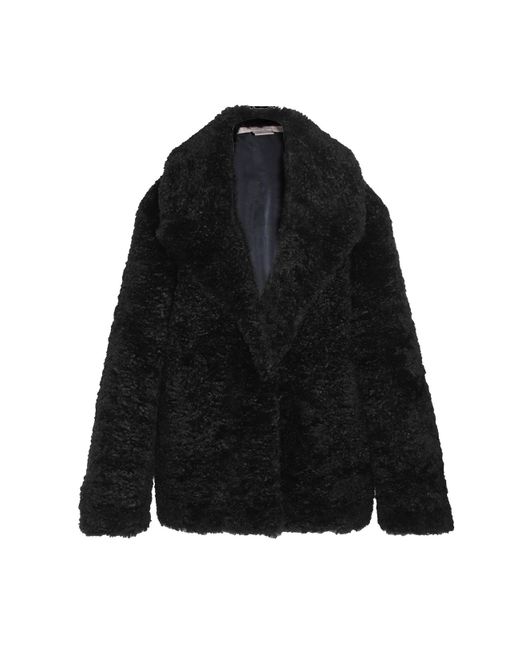 Stella McCartney Black Blue Fur Jacket