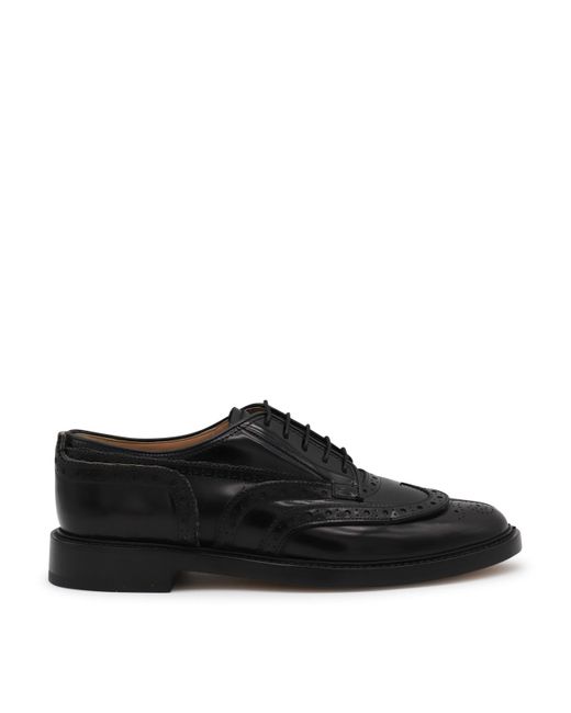 Maison Margiela Black Leather Tabi Lace Up Shoes for men