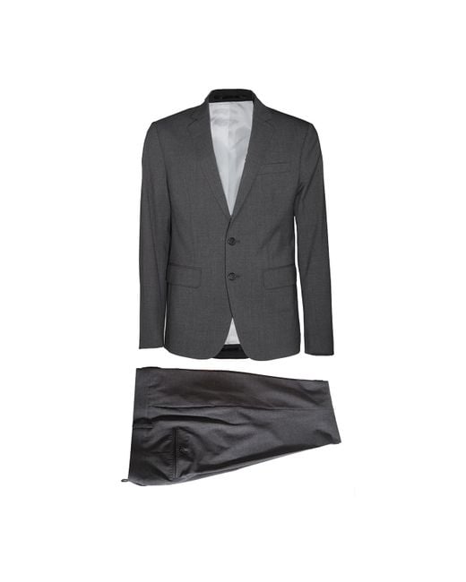 DSquared² Gray Wool Suits for men