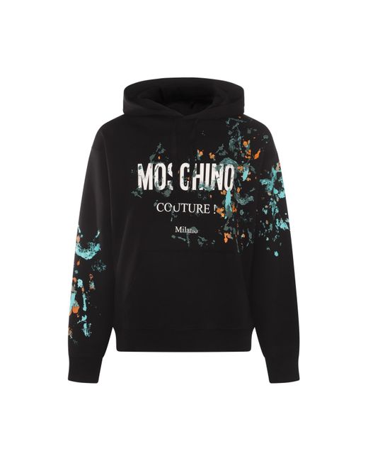 Moschino Black Cotton Sweatshirt for men