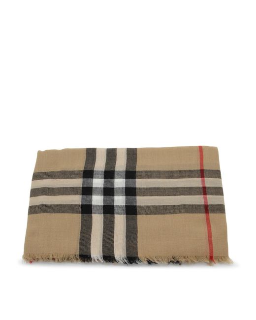 Burberry Brown Archive Beige Wool Scarf for men