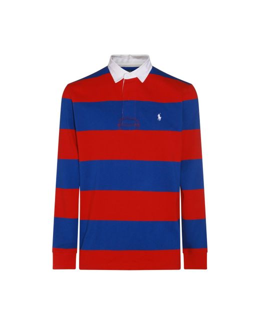 Polo Ralph Lauren Red And Blue Cotton Polo Shirt for men