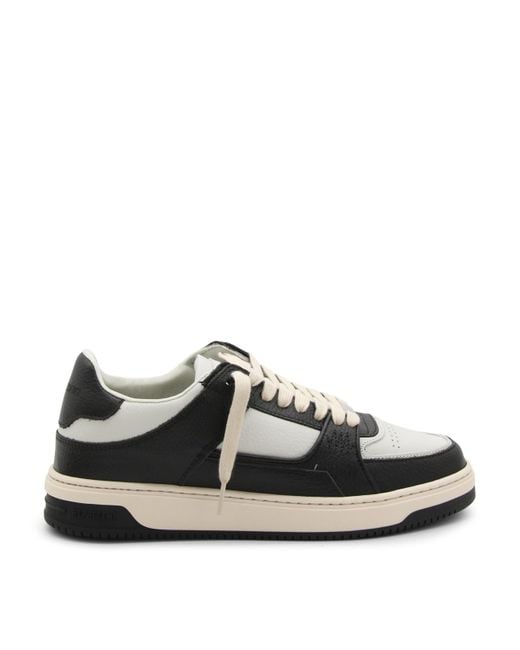 Represent White And Black Leather Apex Sneakers for men