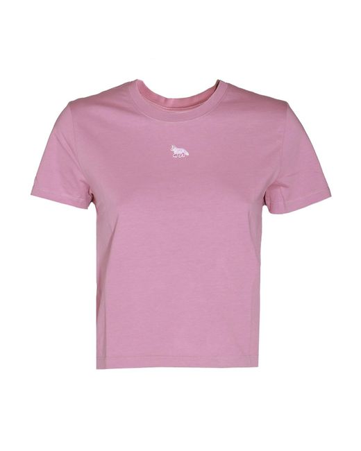Maison Kitsuné Purple Pink Cotton T-shirt
