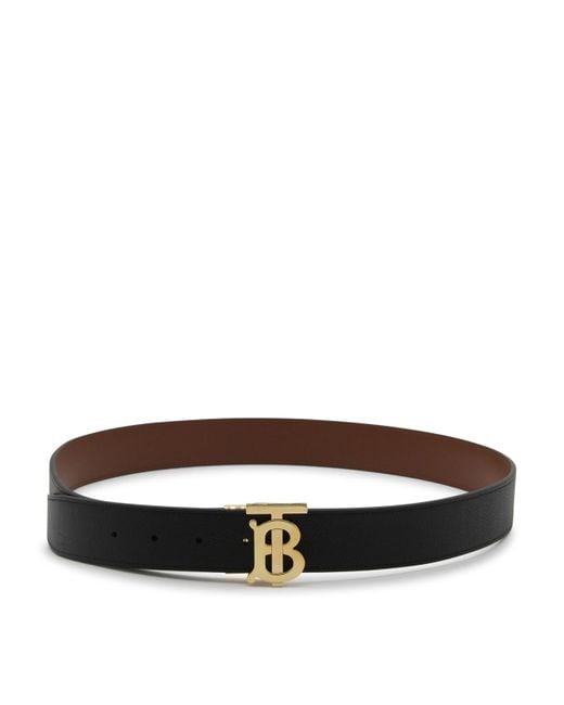Burberry Brown Black And Tan Leather Belt for men