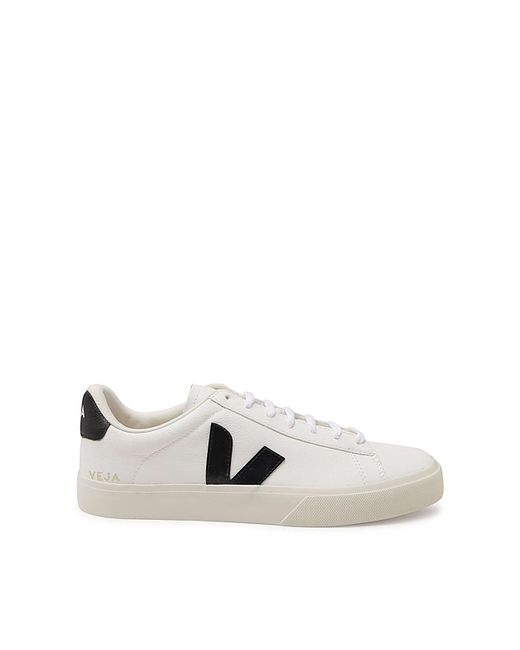 Veja Extra White And Black Faux Leather Campo Sneakers for men