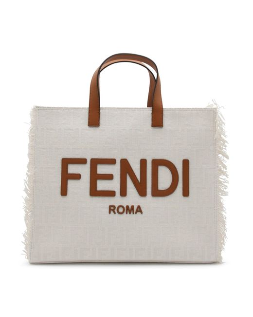 Fendi Metallic Denim Tote Bag for men