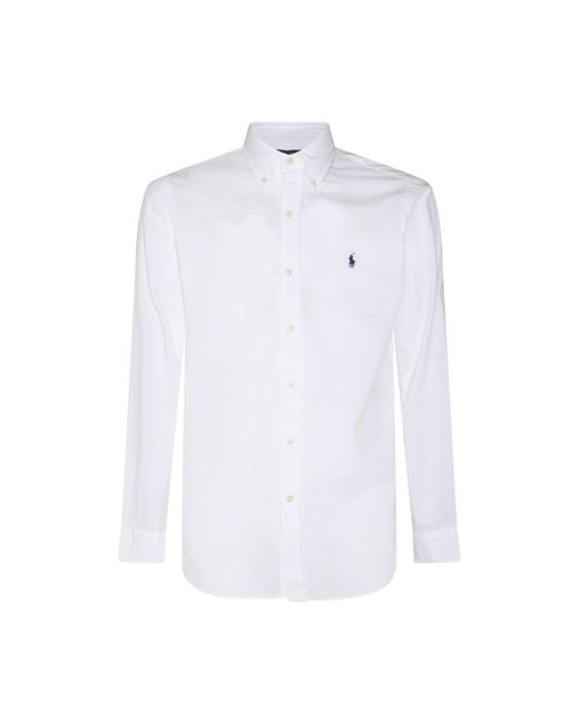 Polo Ralph Lauren White Cotton Shirt for men
