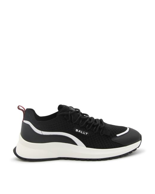 Bally Black And White Canvas And Leather Sneakers for men