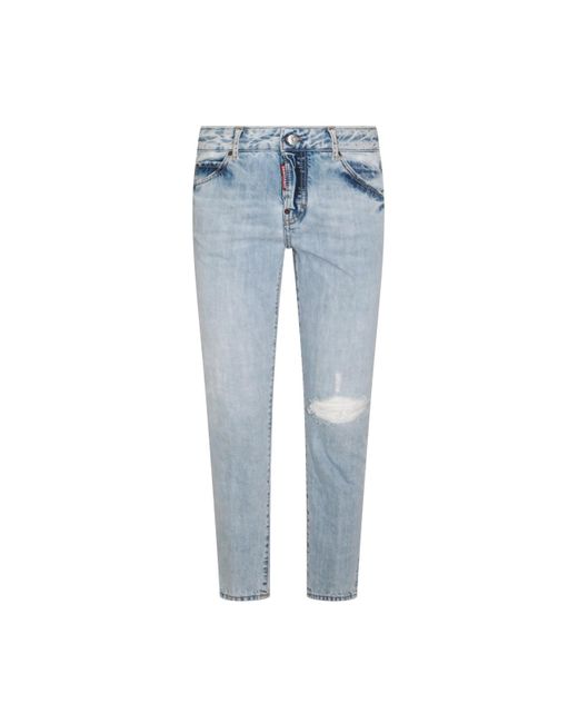 DSquared² Blue Cotton Denim Jeans