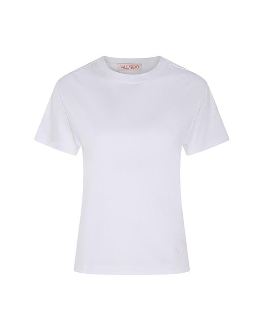 Valentino Garavani White Cotton T-shirt | Lyst