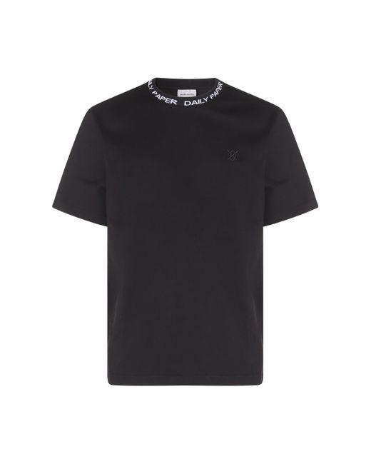 Daily Paper Black Cotton Erib T-shirt for men