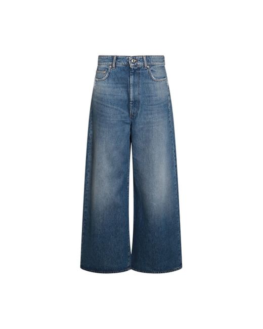 Sportmax Blue Cotton Denim Jeans