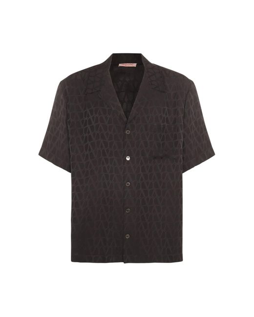 Valentino Garavani Black Silk Shirt for men