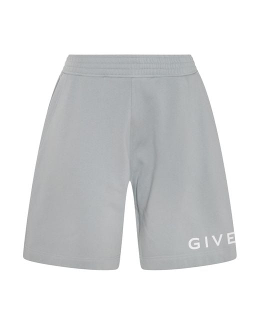 Givenchy Gray Cotton Track Shorts for men