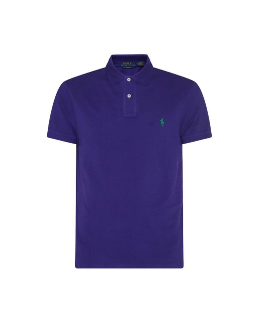 Polo Ralph Lauren Blue Purple Cotton Polo Shirt for men