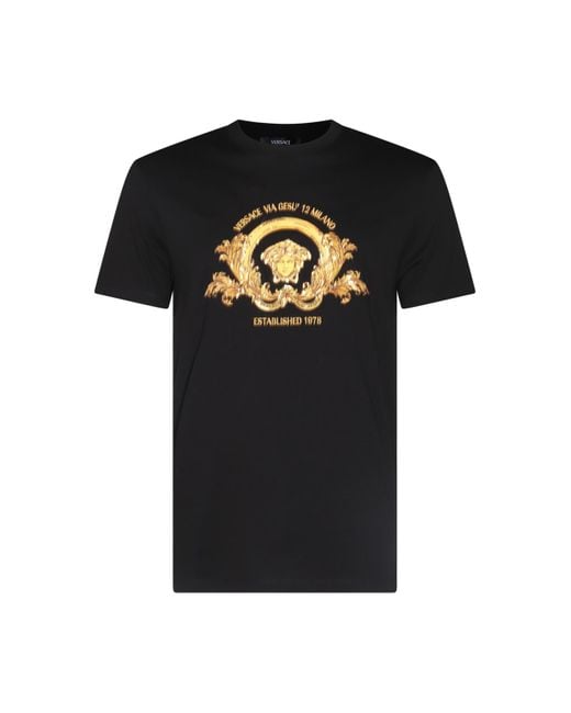 Versace Black T-Shirt E Polo for men