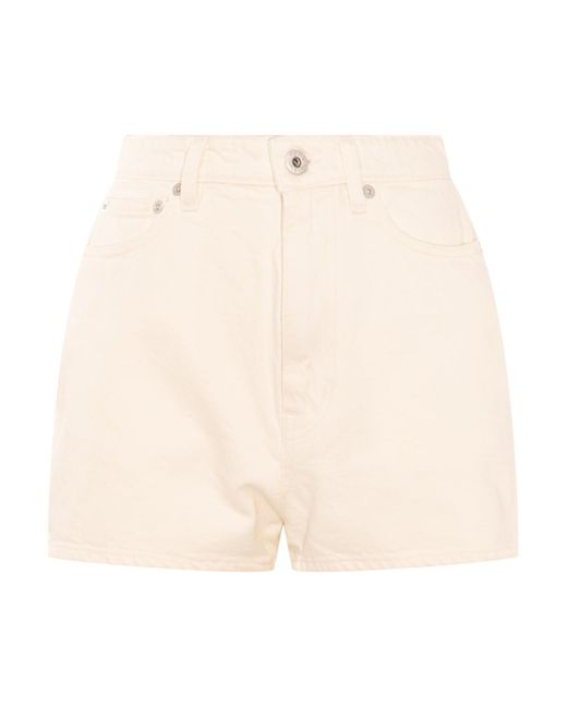 KENZO Natural Beige Cotton Shorts