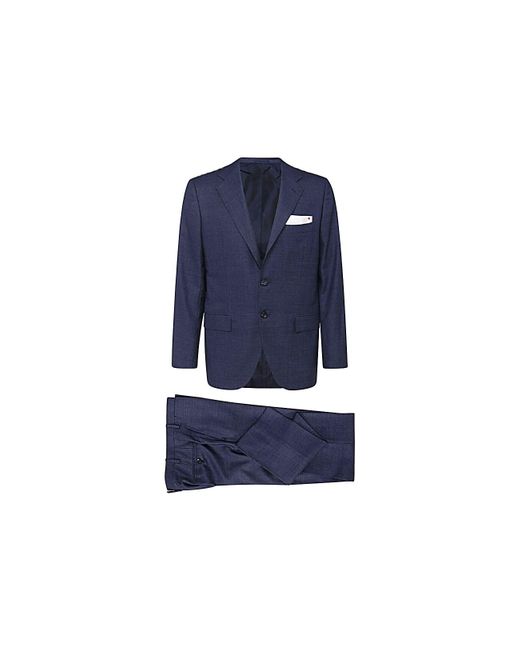 Kiton Blue Virgin Wool Two-piece Suit for men