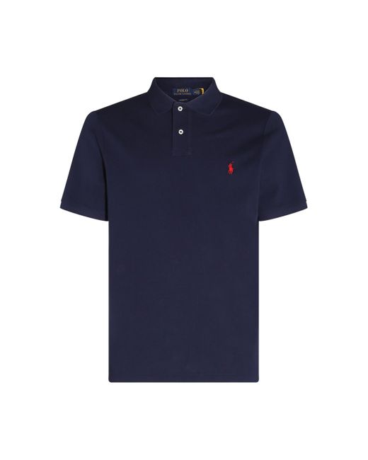 Polo Ralph Lauren Navy Blue Cotton Polo Shirt for men
