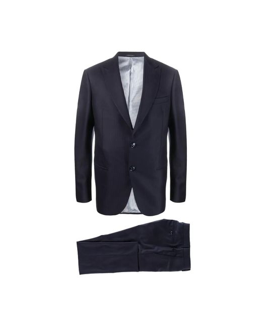 Giorgio Armani Blue Viscose Blend Two Piece Suit for men