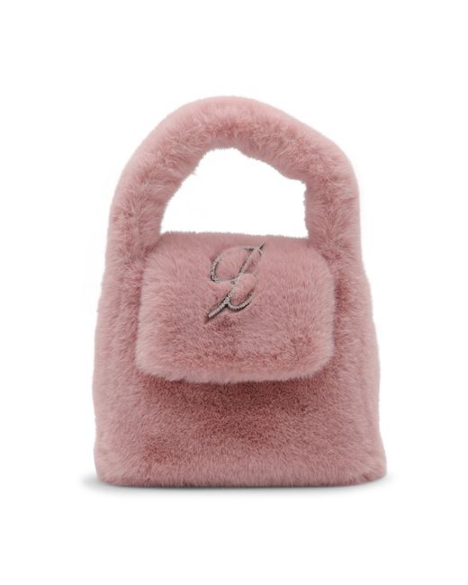 Blumarine Pink Faux Fur Monogram B Bag