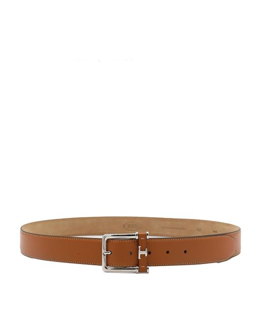 Tod's Brown Leather Belt for men
