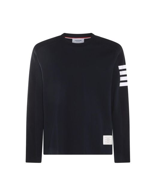 Thom Browne logo-patch long-sleeve shirt - Grey