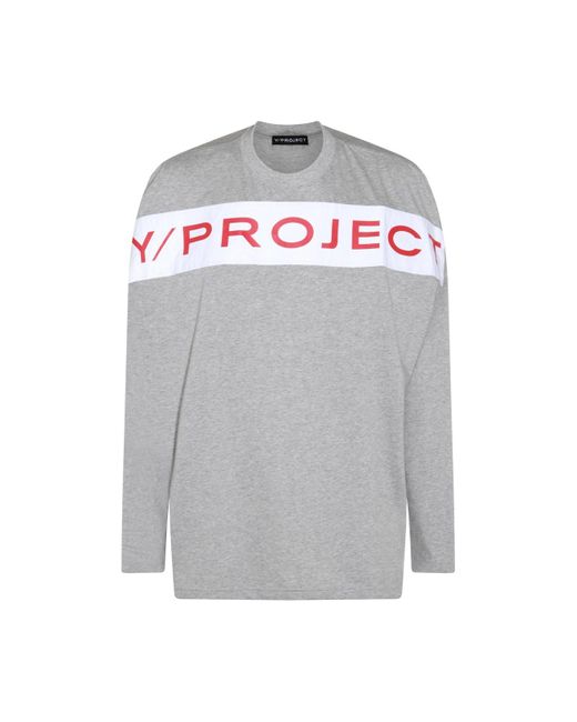 Y. Project Gray Grey Cotton T-shirt for men