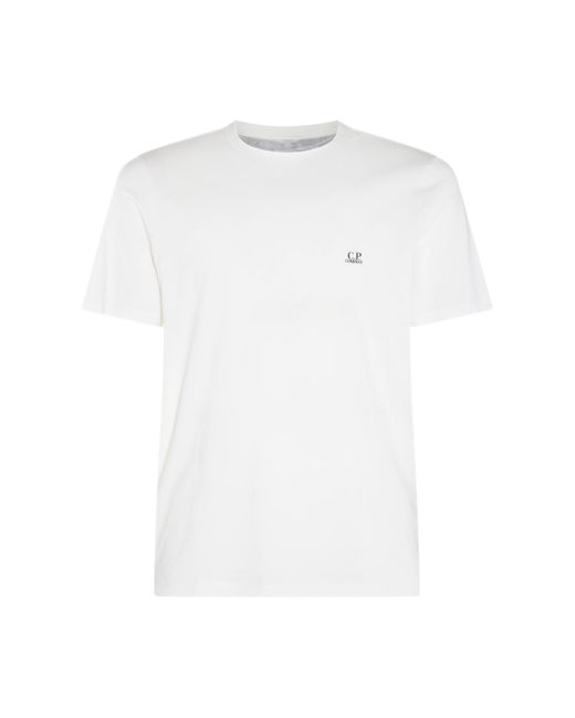 C P Company White Cotton T-shirt for men