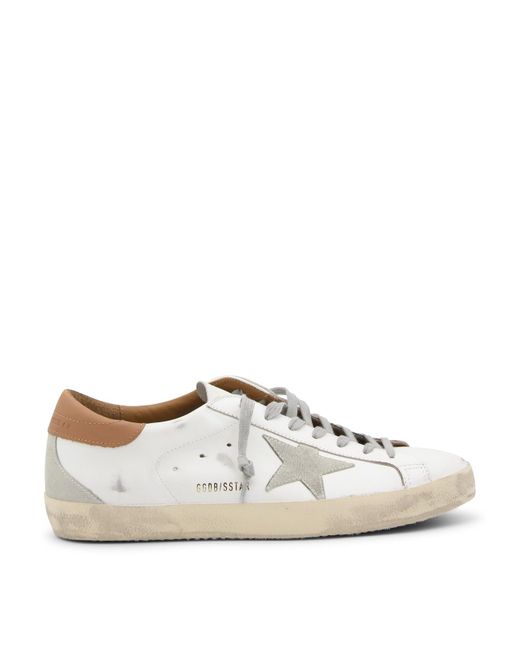 Golden Goose Deluxe Brand White And Leather Superstar Sneakers for men