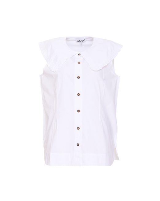 Ganni White Cotton Shirt